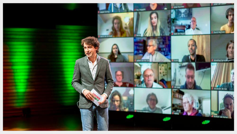 Jesse Klaver bij de campagneaftrap in Pakhuis de Zwijger