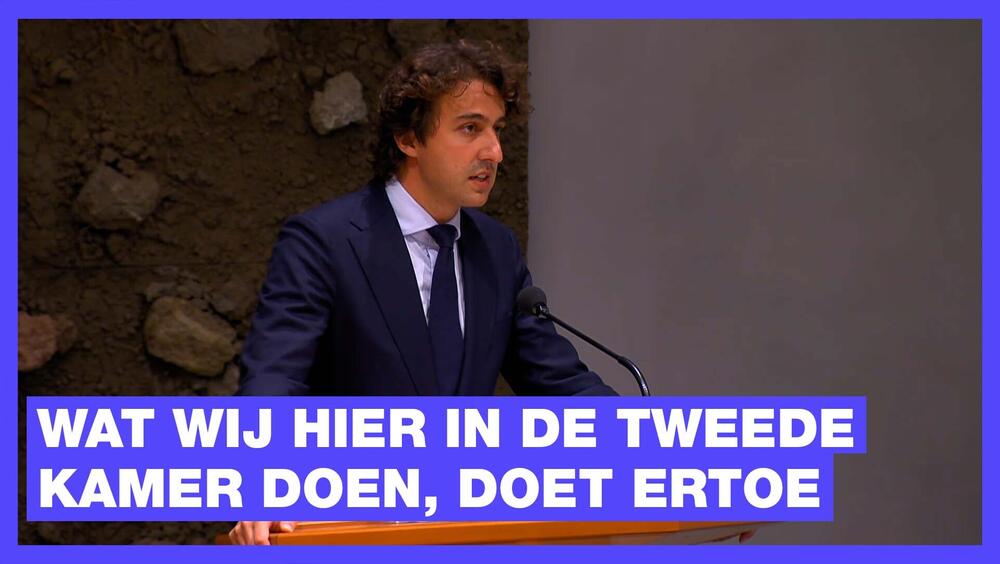 Jesse Klaver in de Tweede Kamer