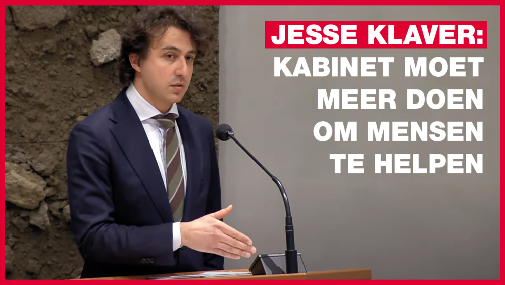 Afbeelding van Jesse Klaver in een debat in de Tweede Kamer