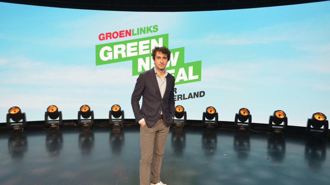 Jesse Klaver tijdens presentatie Green New Deal NL