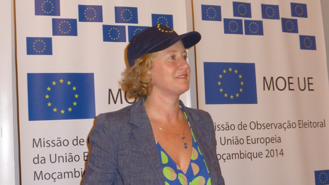 Judith Sargentini als hoofdwaarnemer tijdens de verkiezingen in Mozambique Judith Sargentini als hoofdwaarnemer tijdens de verkiezingen in Mozambique