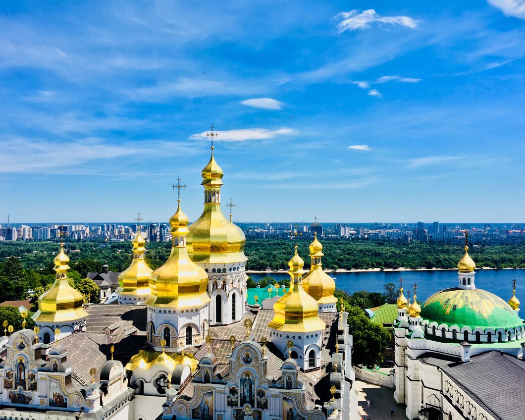 Afbeelding van het centrum van Kiev, de hoofdstad van Oekraïne